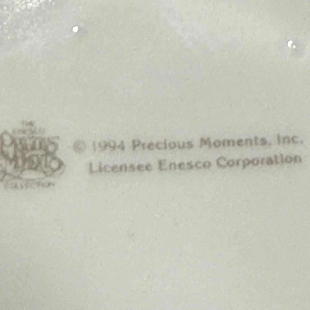 Vintage 1994 Precious Moments Ceramic Bake Shop Cookie Jar Christmas Canister